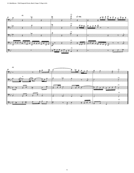 Fugue 17 from Well-Tempered Clavier, Book 2 (Bassoon Quintet) image number null
