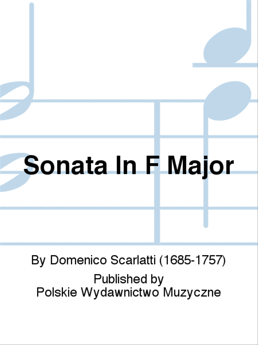 Sonata In F Major Piano Solo scores gallery preview page 1