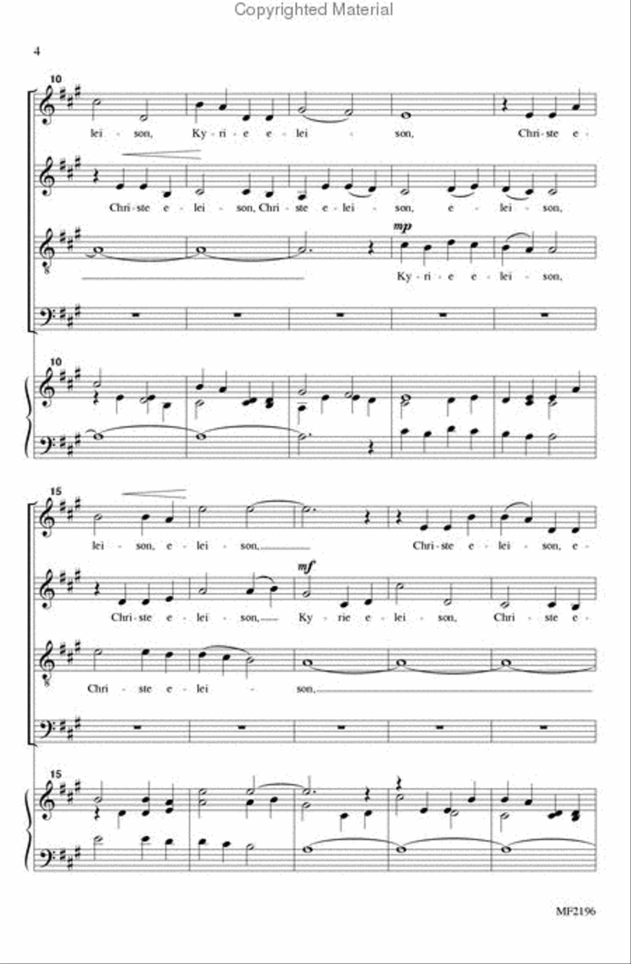 Kyrie (from Memorial) 4-Part scores gallery preview page 3