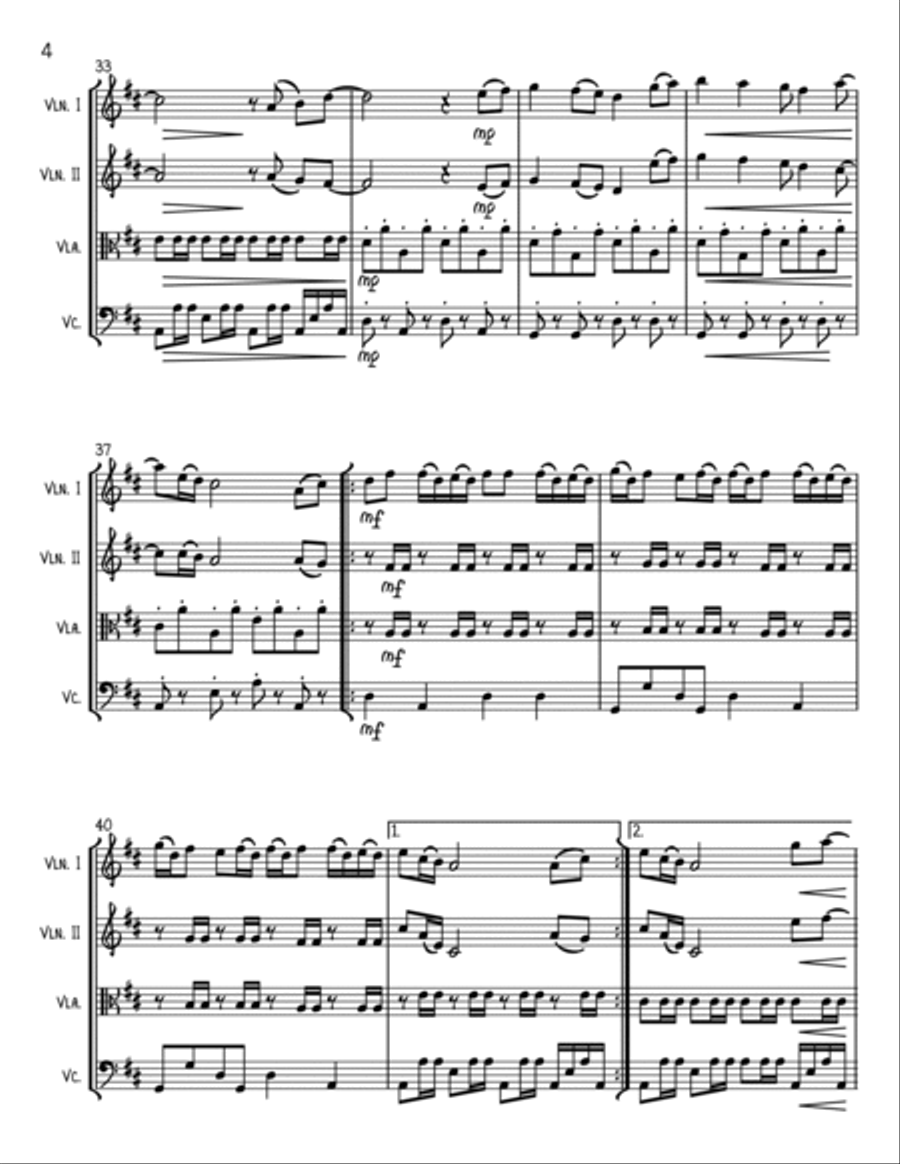 Cecilia String Quartet scores gallery preview page 4