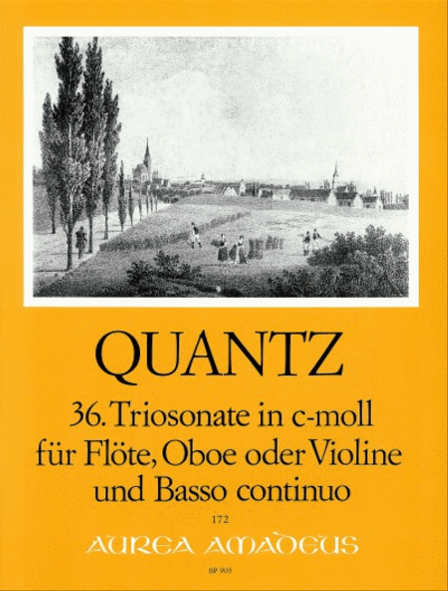 Trio Sonata No. 36 in C minor QV 2:Anh. 5 Flute scores gallery preview page 1