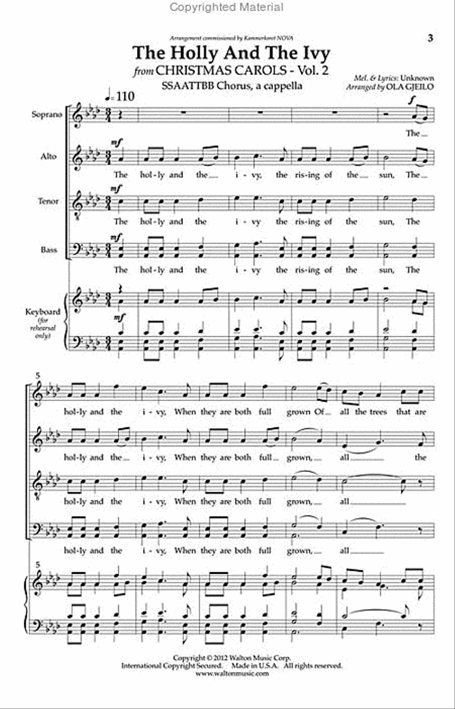 The Holly and the Ivy Divisi scores gallery preview page 2