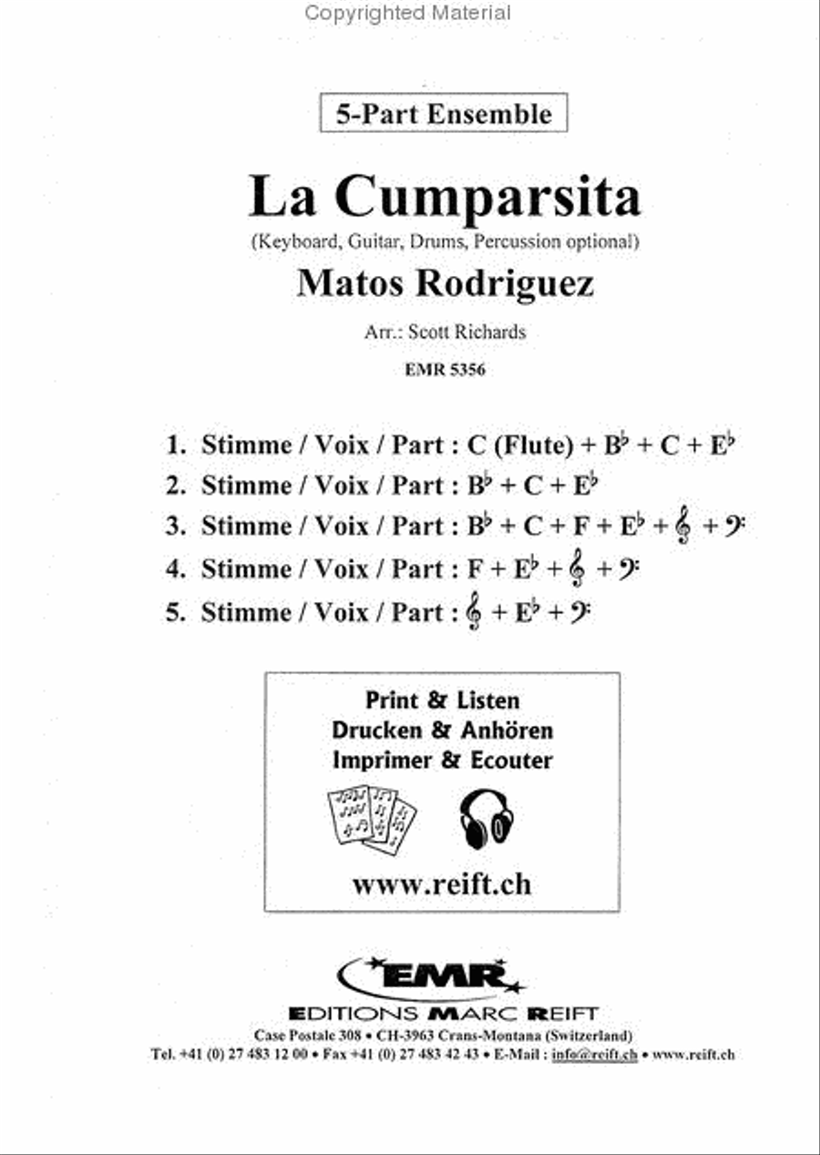 La Cumparsita La Cumparsita Concert Band scores gallery preview page 2