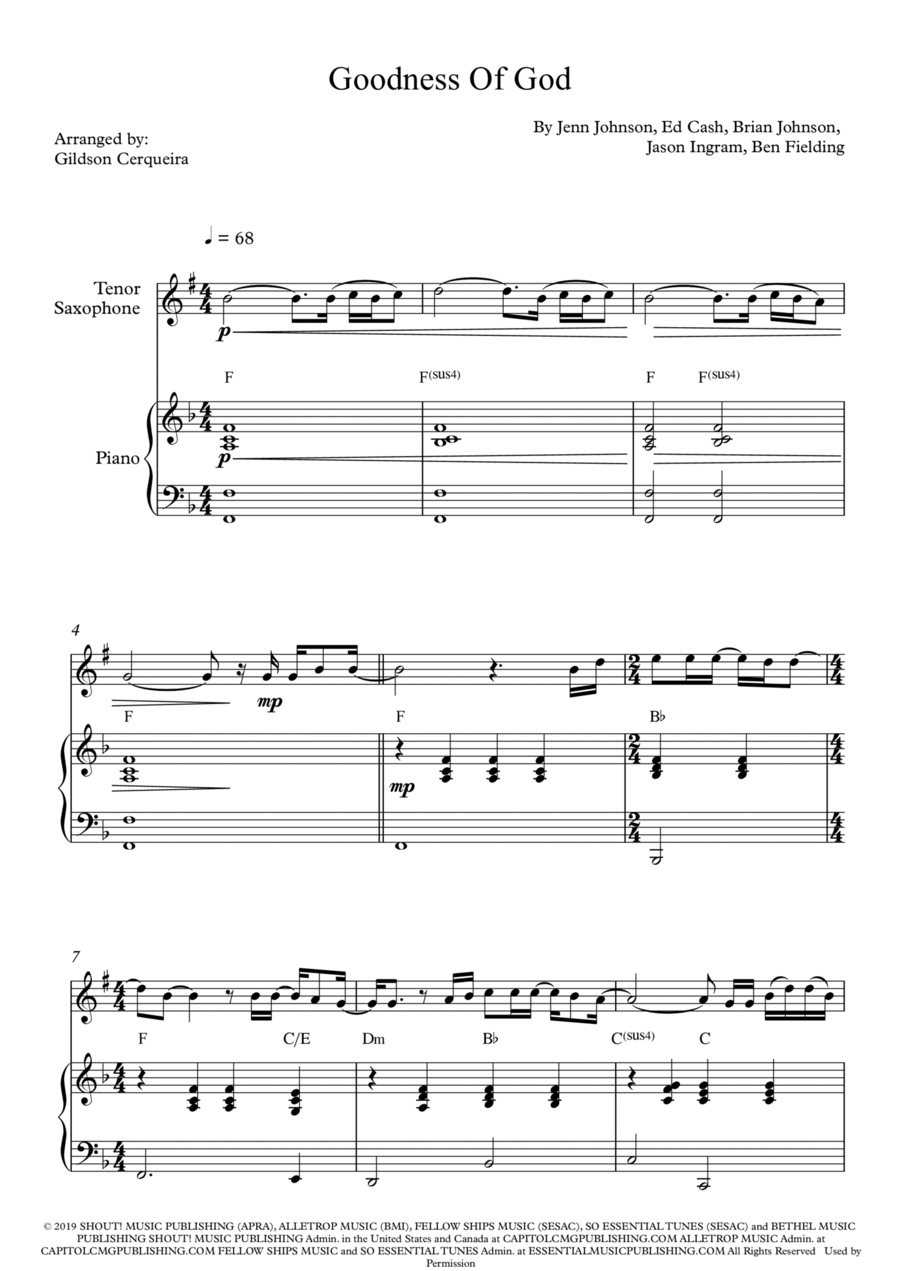 Goodness Of God Chamber Music scores gallery preview page 1