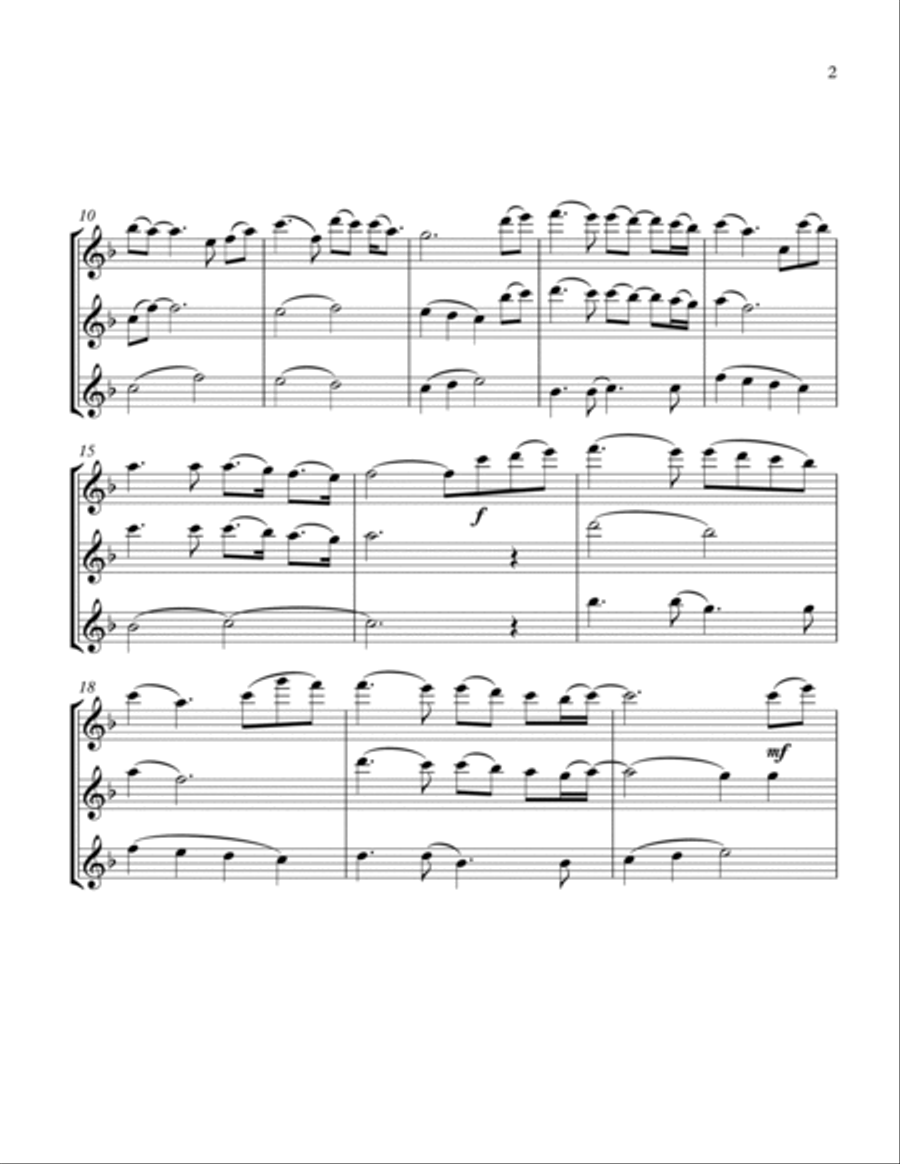 You Raise Me Up Flute Trio scores gallery preview page 3