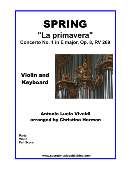 Vivaldi Spring - Violin and Keyboard. image number null