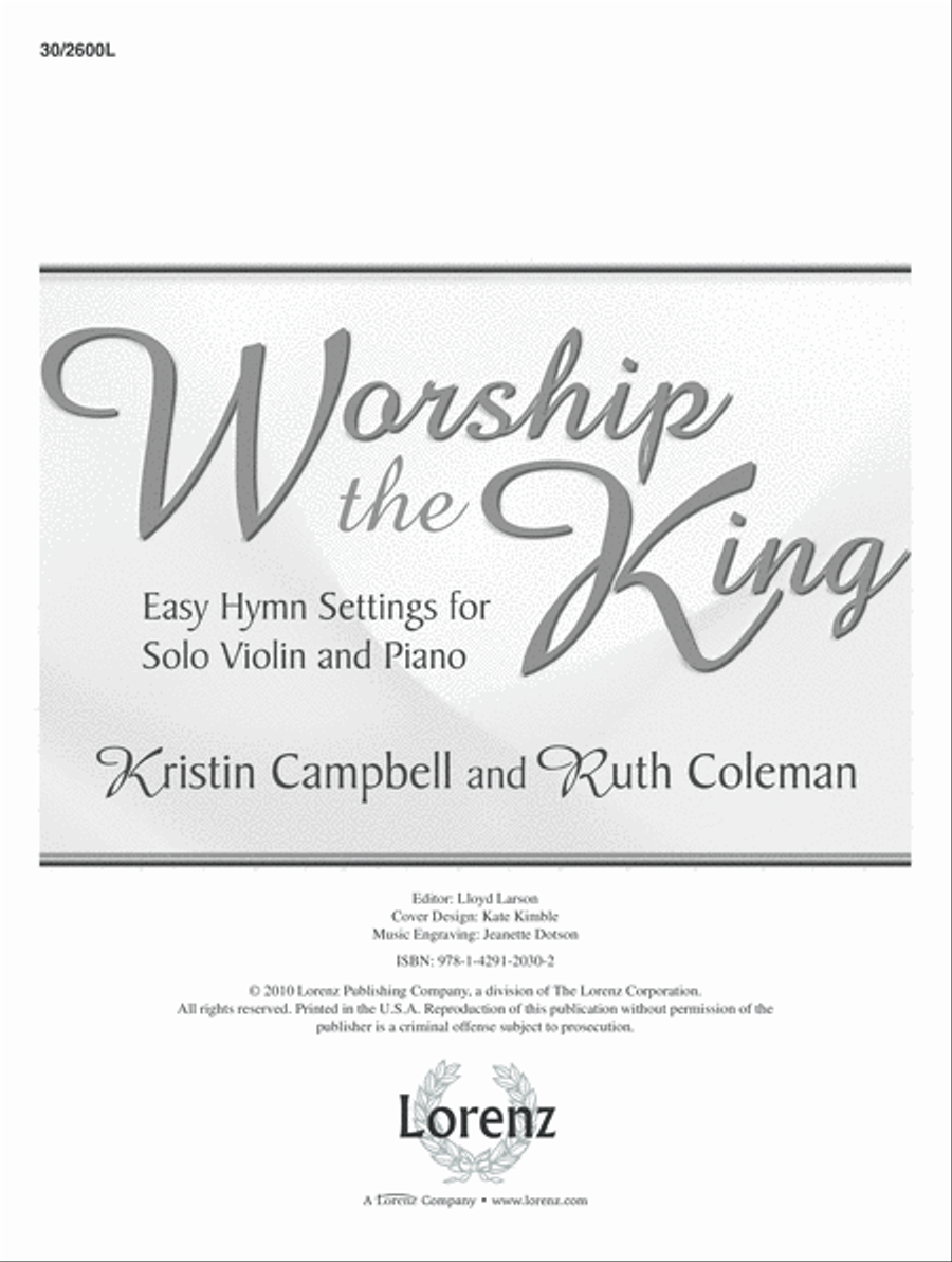 Worship the King Violin Solo scores gallery preview page 1