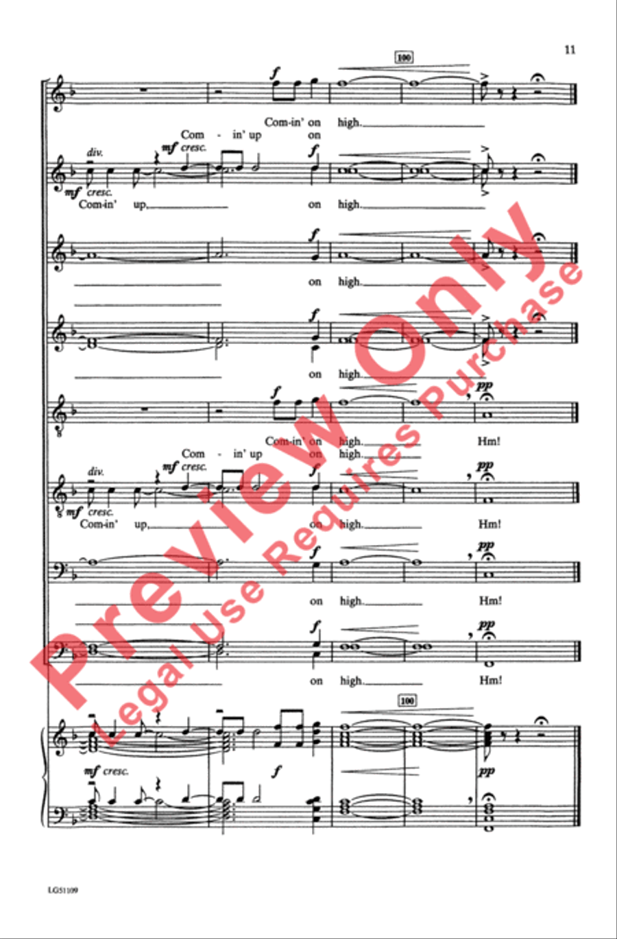John Saw Duh Numbuh 4-Part scores gallery preview page 11