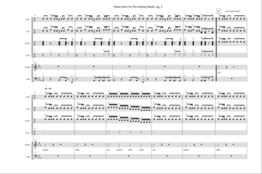 Drum Jamz For Developing Bands Concert Band scores gallery preview page 3
