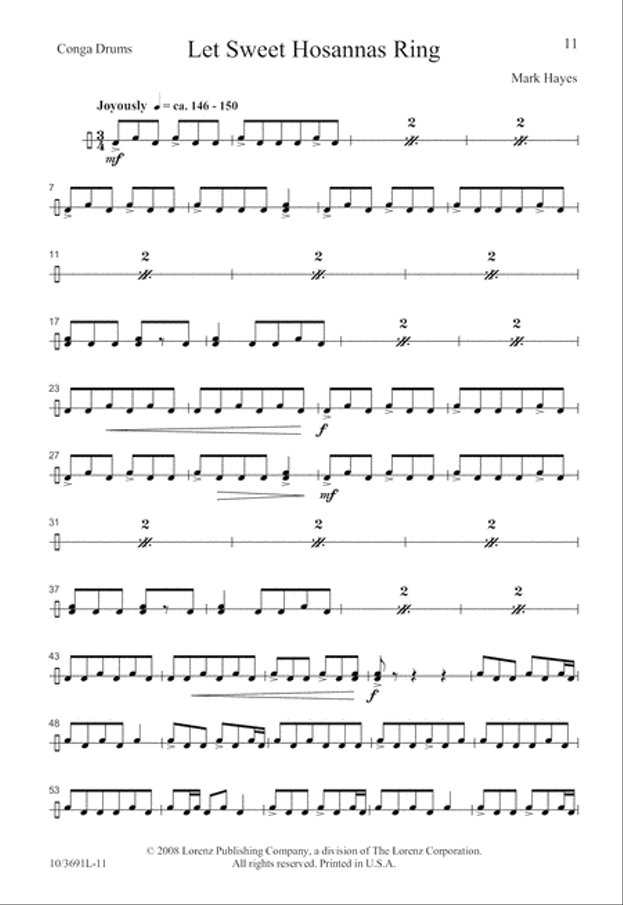 Let Sweet Hosannas Ring 4-Part scores gallery preview page 12