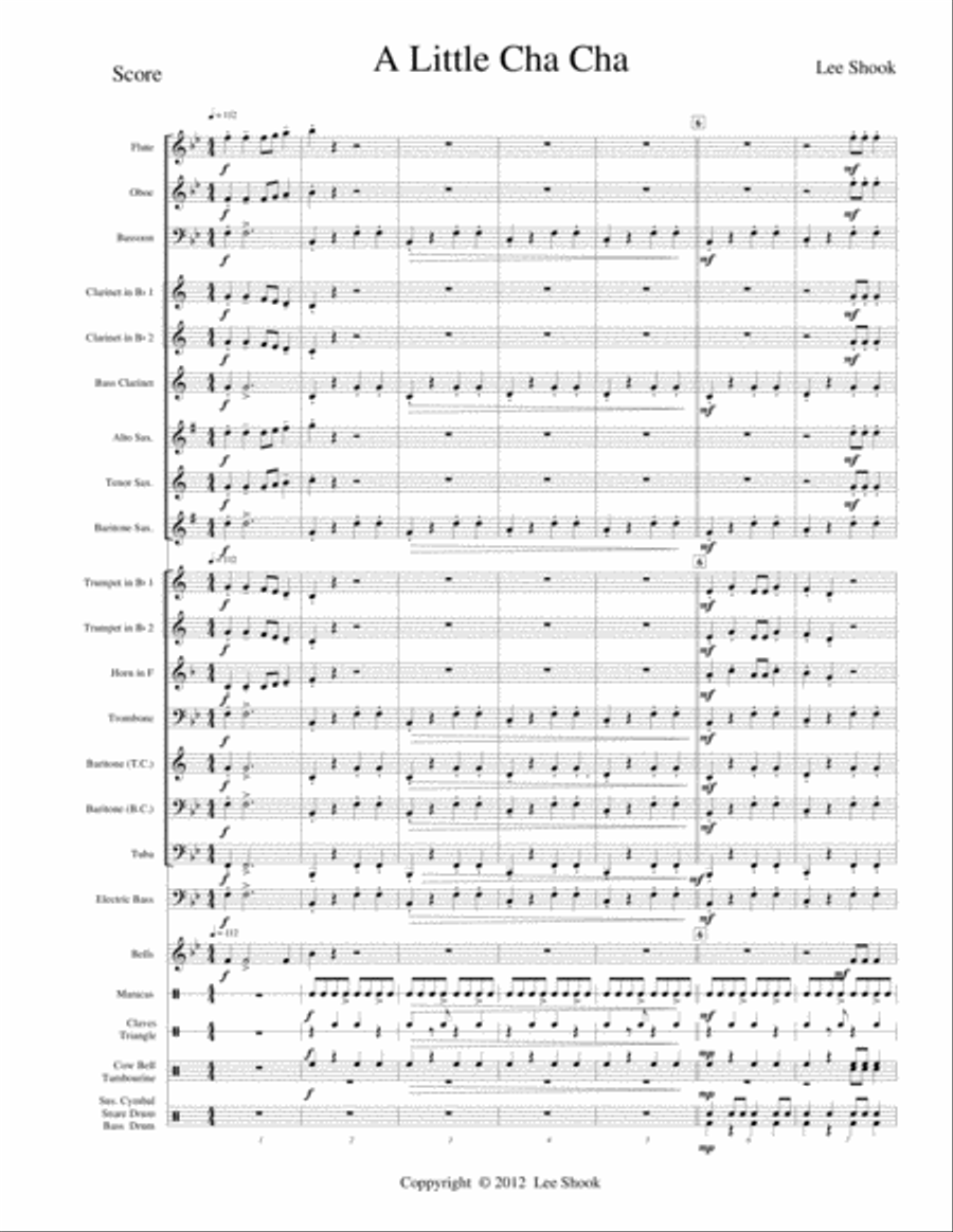 A Little Cha Cha A Little Cha Cha Concert Band scores gallery preview page 2