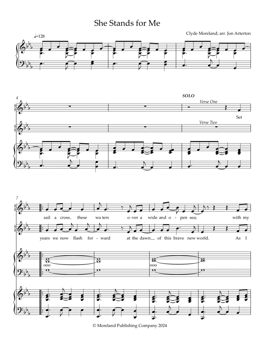 She Stands For Me 3-Part scores gallery preview page 1