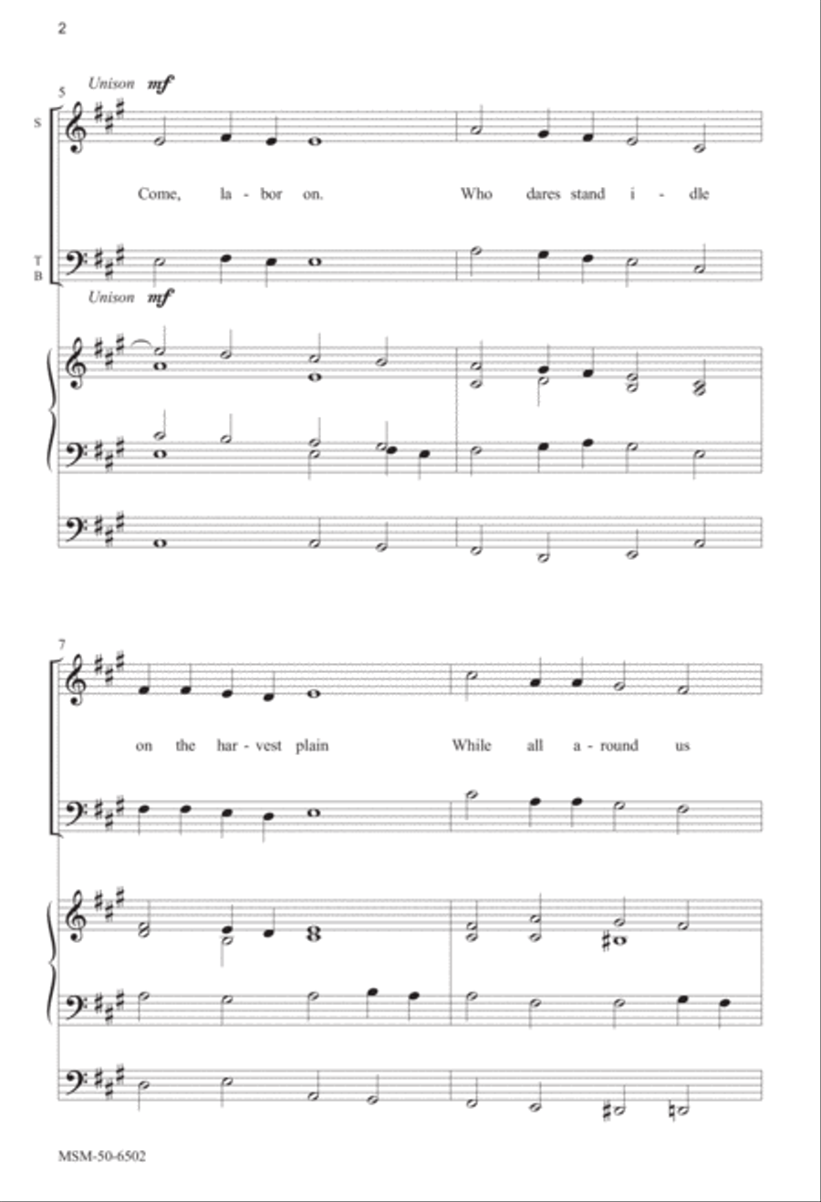 Come Labor On 4-Part scores gallery preview page 2