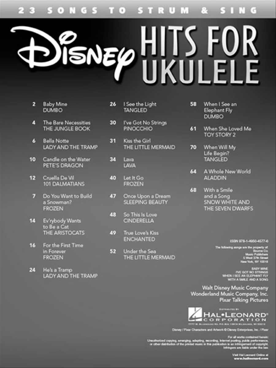 Disney Hits for Ukulele Disney Hits for Ukulele Ukulele scores gallery preview page 2