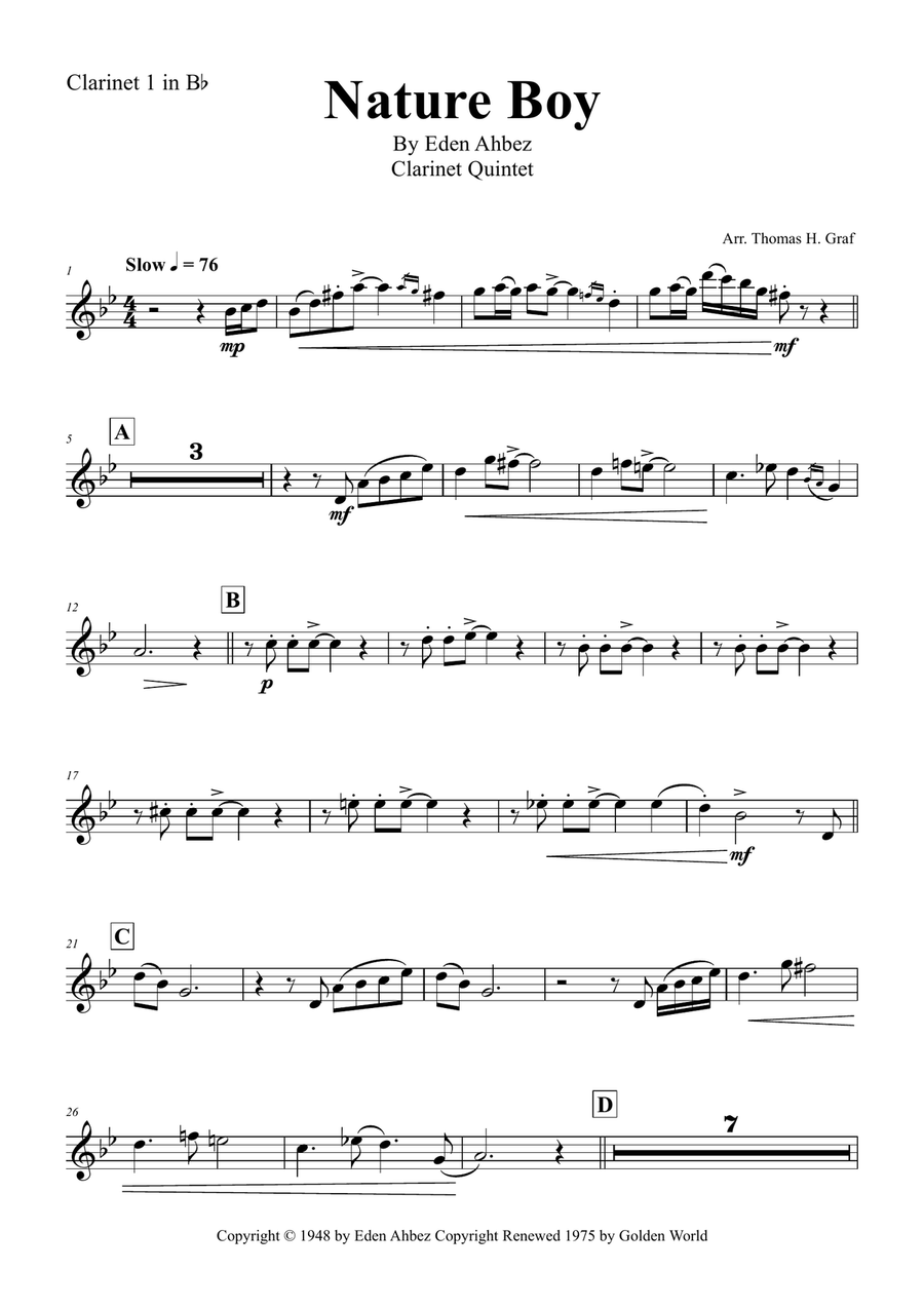 Nature Boy Woodwind Ensemble scores gallery preview page 4