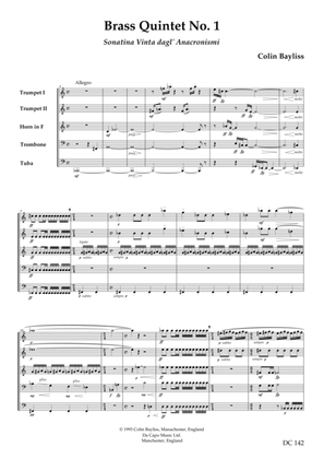 Brass Quintet No.1 - Sonatina vinta d'agli anacronismi