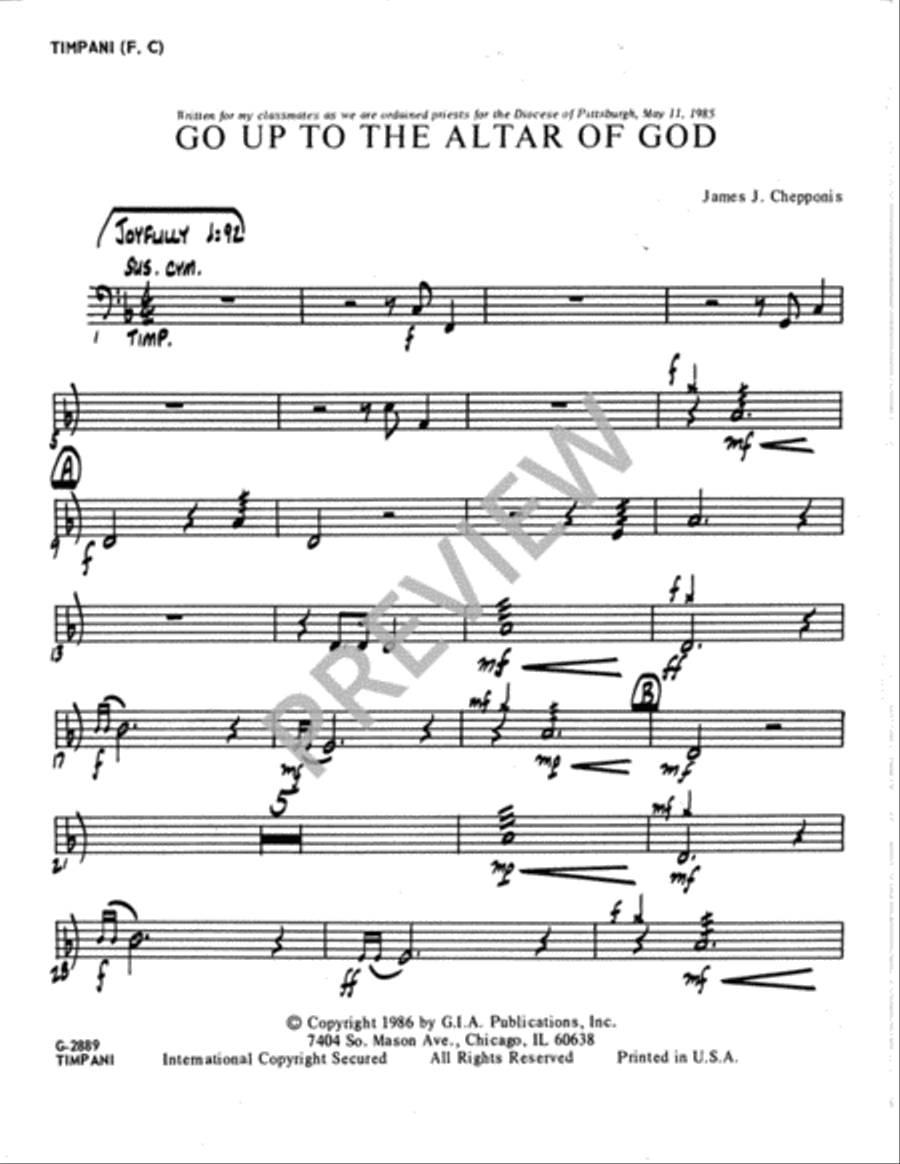 Go Up to the Altar of God - Instrument edition