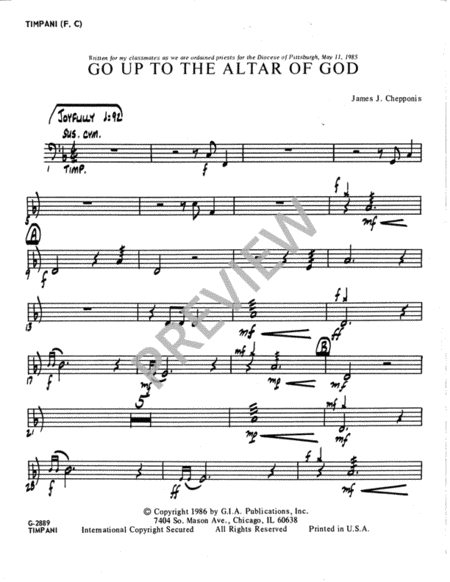 Go Up to the Altar of God - Instrument edition