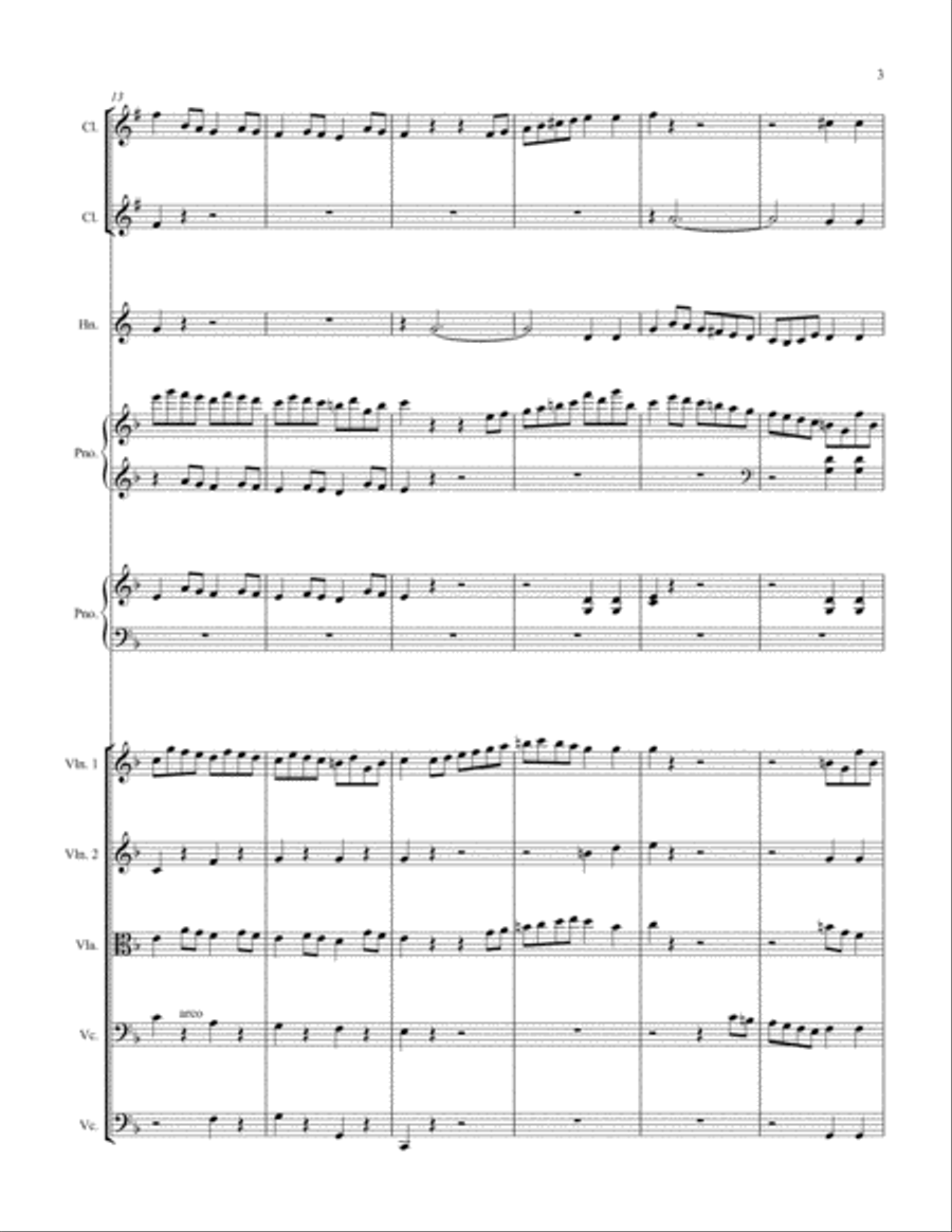 Kuhlau: Sonatina Op 55, No. 1 Chamber Orchestra scores gallery preview page 4