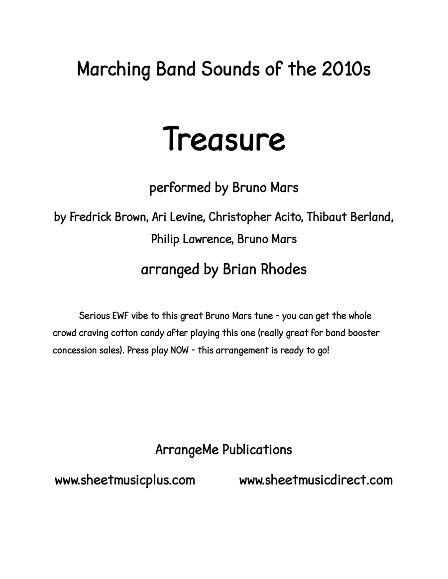 Treasure Marching Band scores gallery preview page 1