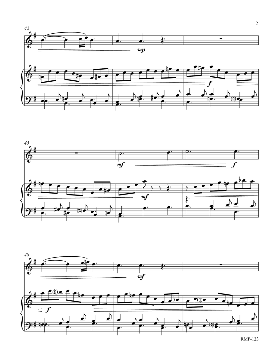 Bach - Jesu, Joy of Man's Desiring (flute with piano accompaniment) Flute Solo scores gallery preview page 5