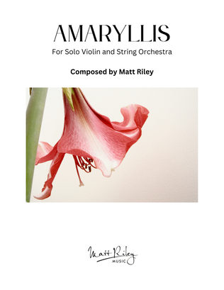 Book cover for Amaryllis - Solo Violin and String Orchestra