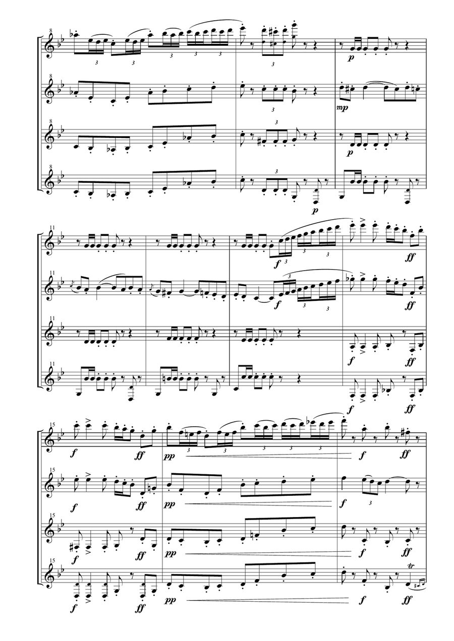 Toreador's Song from "Carmen Suite No. 2" for Clarinet Quartet image number null