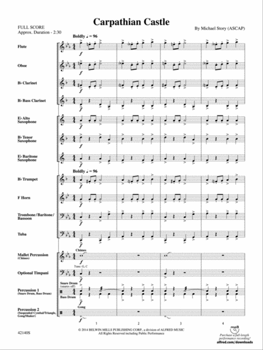 Carpathian Castle: Score Concert Band scores gallery preview page 3