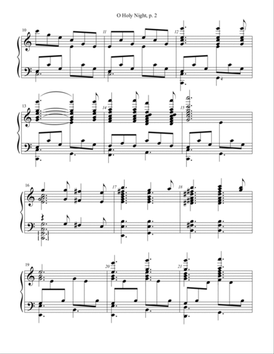 O Holy Night Handbell Choir scores gallery preview page 2