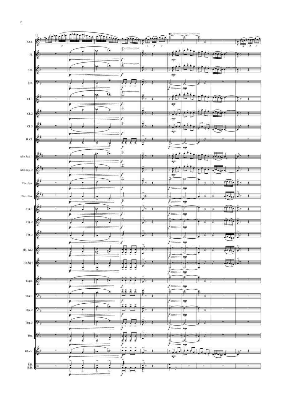 T.B. for Clarinet and Concert Band Concert Band scores gallery preview page 4