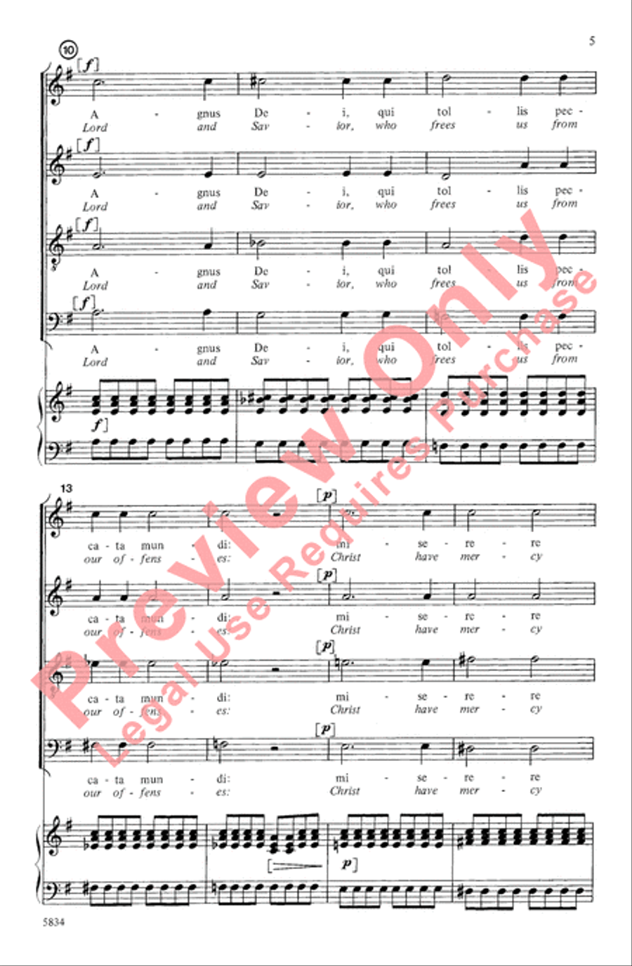 Agnus Dei 4-Part scores gallery preview page 5