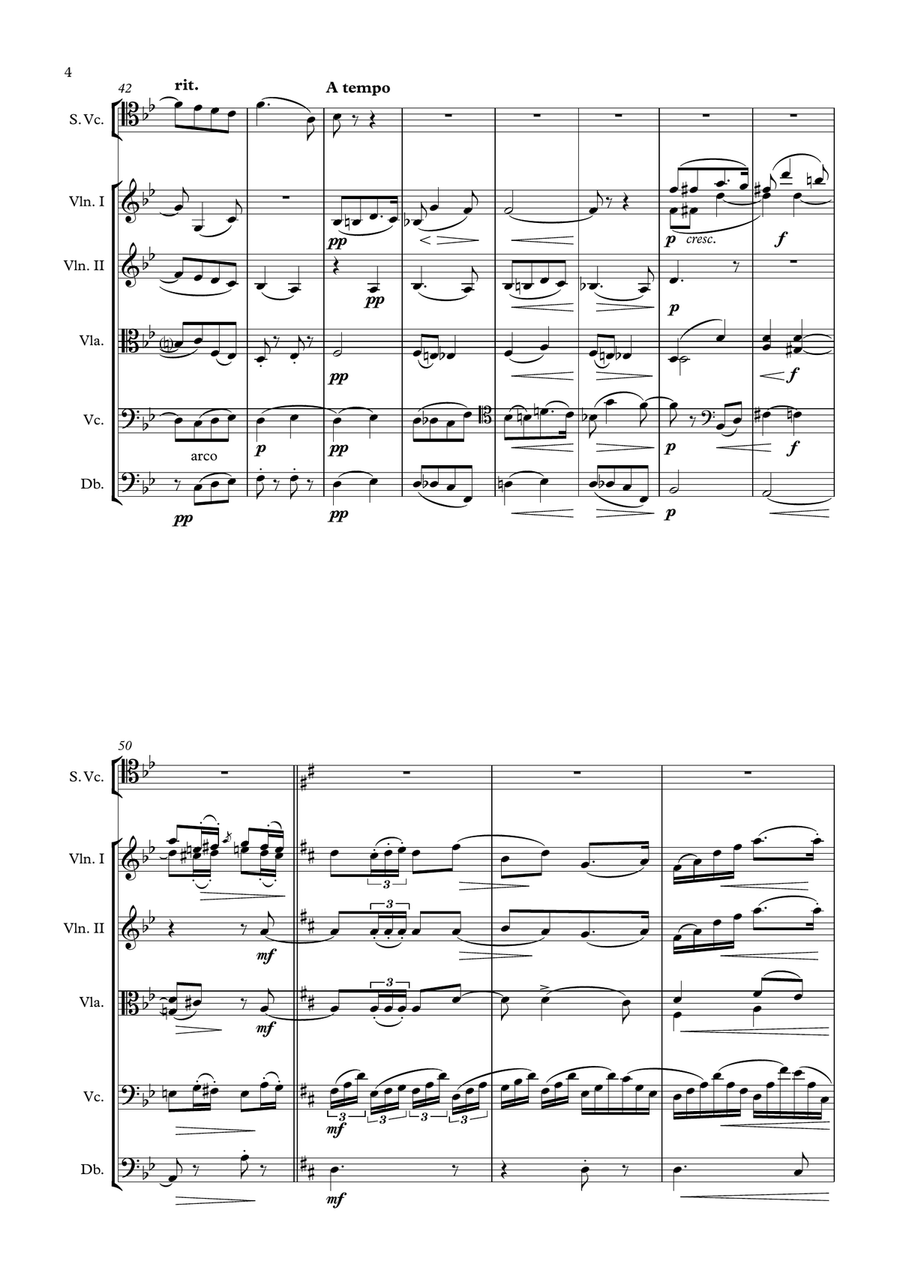 Bruch Canzone for Cello and String Orchestra String Orchestra scores gallery preview page 5