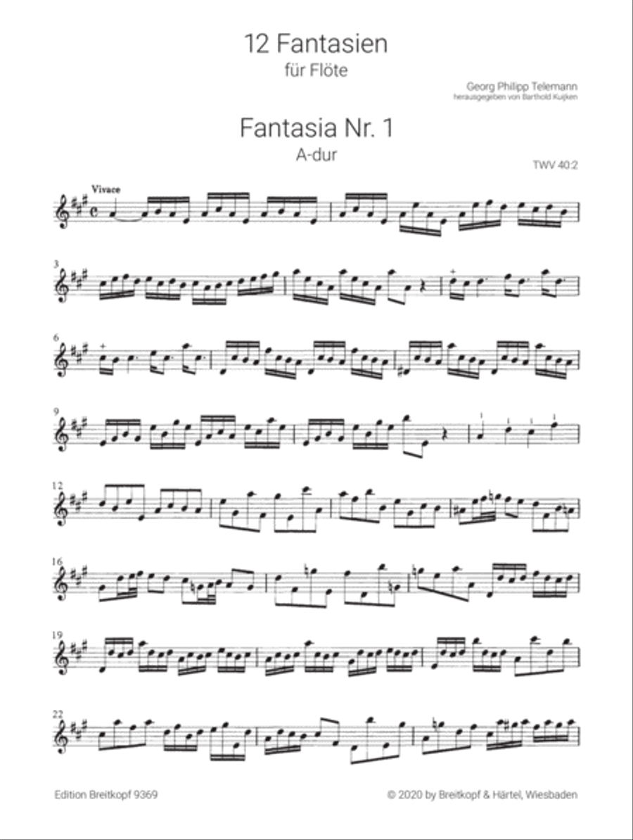 12 Fantasias TWV 40:2-13