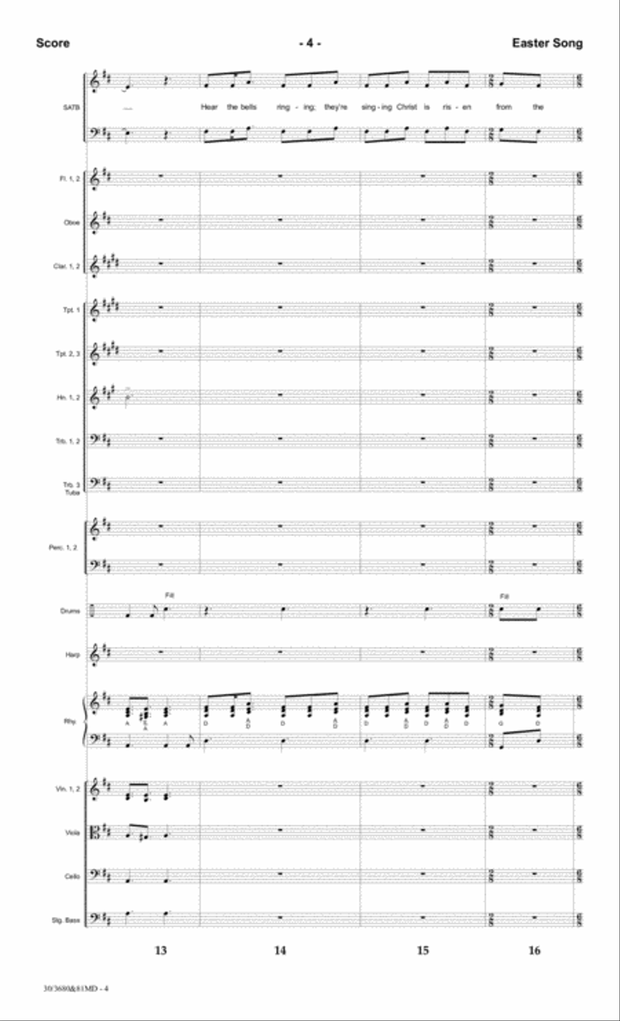 Songs of the Cross - Orchestral Score and Parts Choir scores gallery preview page 6