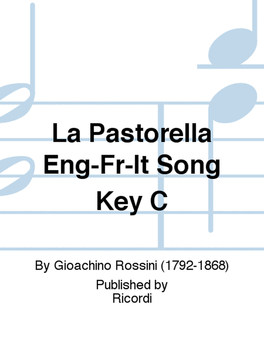 La Pastorella Eng-Fr-It Song Key C