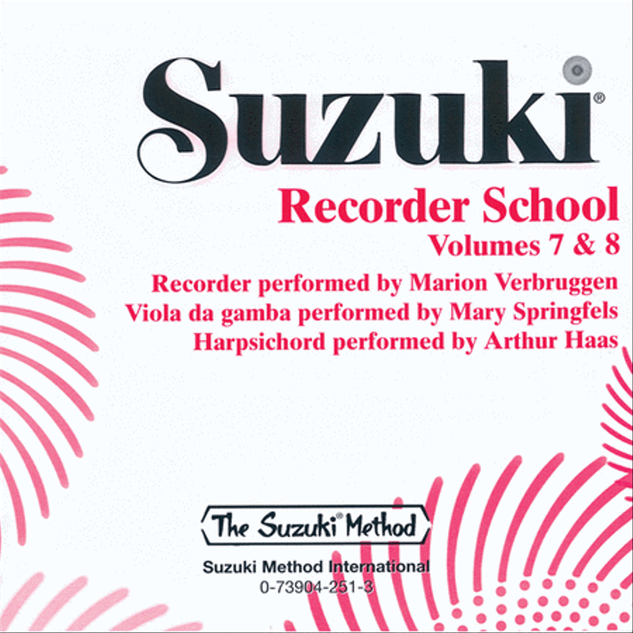 Suzuki Recorder School (Soprano and Alto Recorder), Volumes 7 & 8 Alto Recorder scores gallery preview page 1