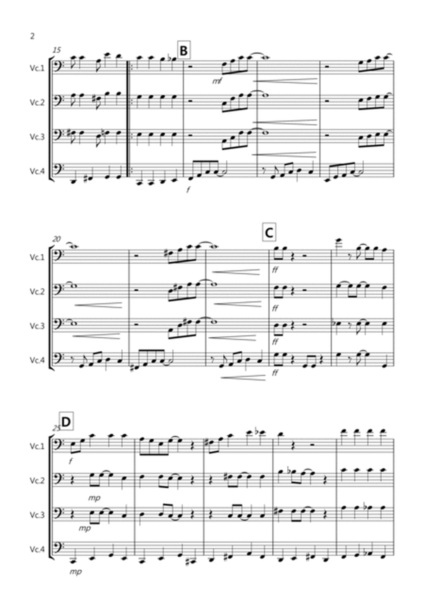 Burnie's Ragtime for Cello Quartet image number null