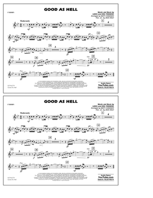 Good As Hell (arr. Matt Conaway and Jack Holt) - F Horn