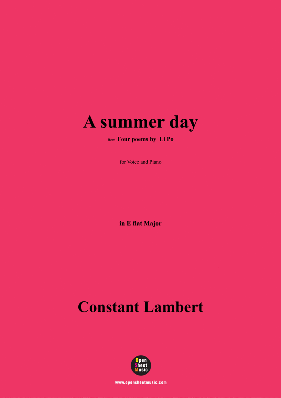 C. Lambert-A summer day,in E flat Major Voice scores gallery preview page 1