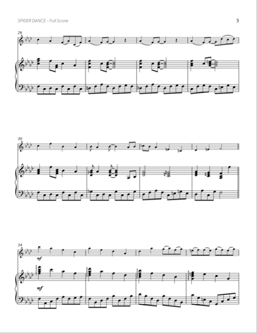 Spider Dance (from UNDERTALE) (for Solo Violin with Piano Accompaniment) Violin Solo scores gallery preview page 4