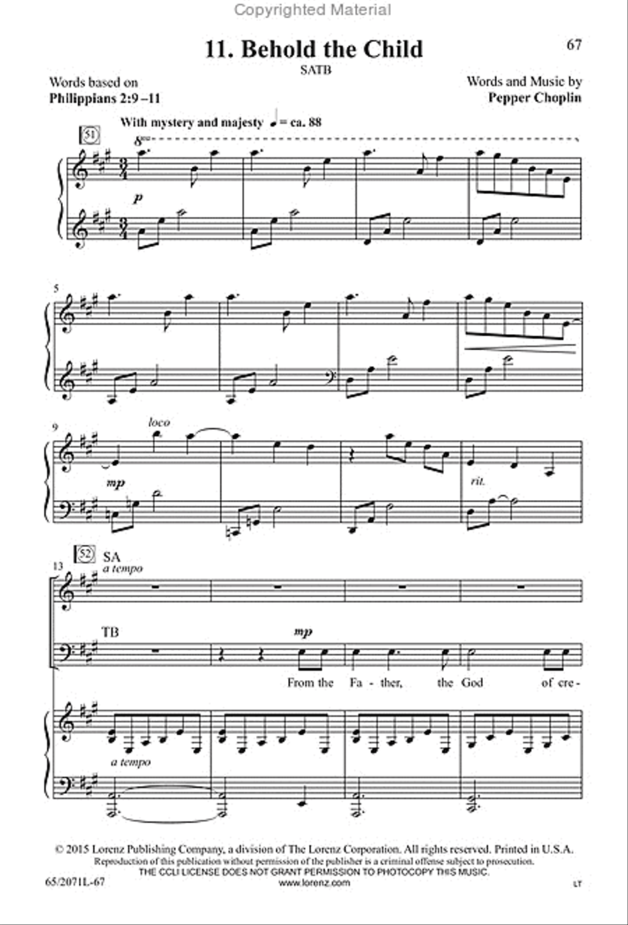 One Silent Night - SATB Score with Performance CD 4-Part scores gallery preview page 27