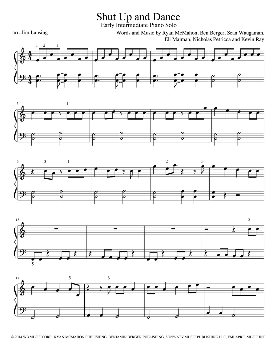 Shut Up And Dance Piano Method scores gallery preview page 2