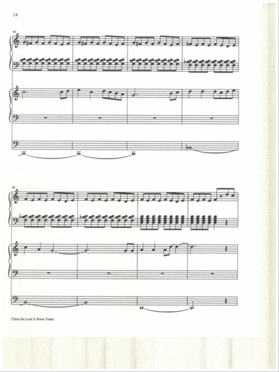 Christ the Lord Is Risen Today 4-Part scores gallery preview page 15