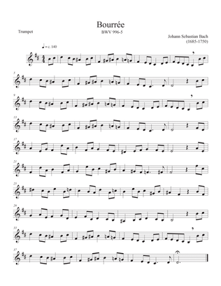 Bourrée BWV 996-5 (Trumpet Solo)