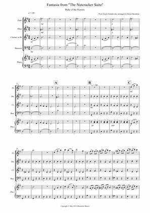 Waltz of the Flowers (Fantasia from the Nutcracker) for Wind Quartet