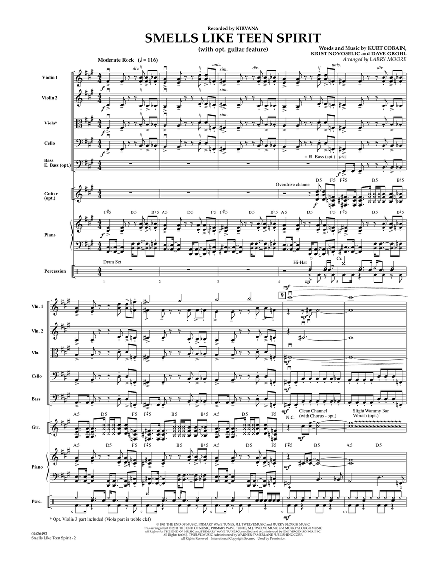 Smells Like Teen Spirit - Full Score Orchestra scores gallery preview page 2