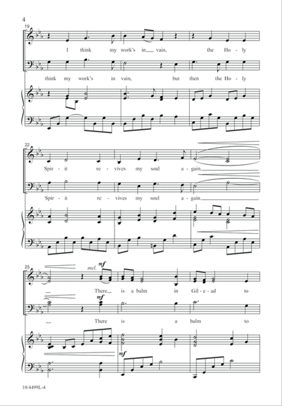There Is a Balm in Gilead 4-Part scores gallery preview page 4