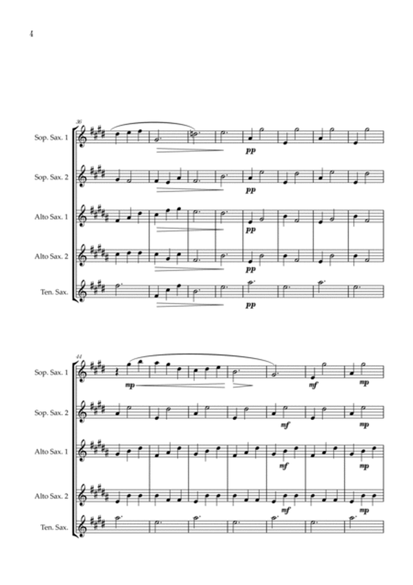 Gymnopédie no 1 | Saxophone Quintet | Original Key |Easy intermediate image number null