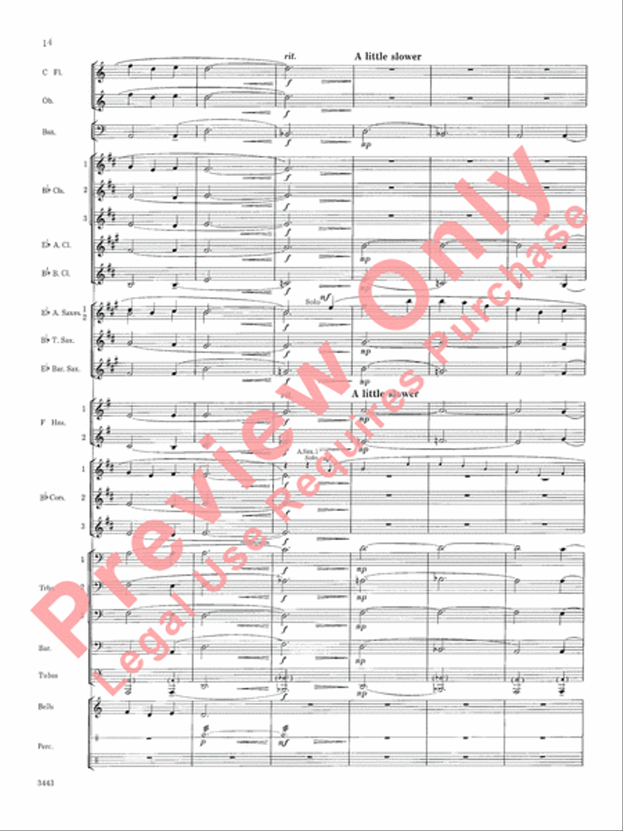 Newfoundland Folk Song Concert Band scores gallery preview page 15