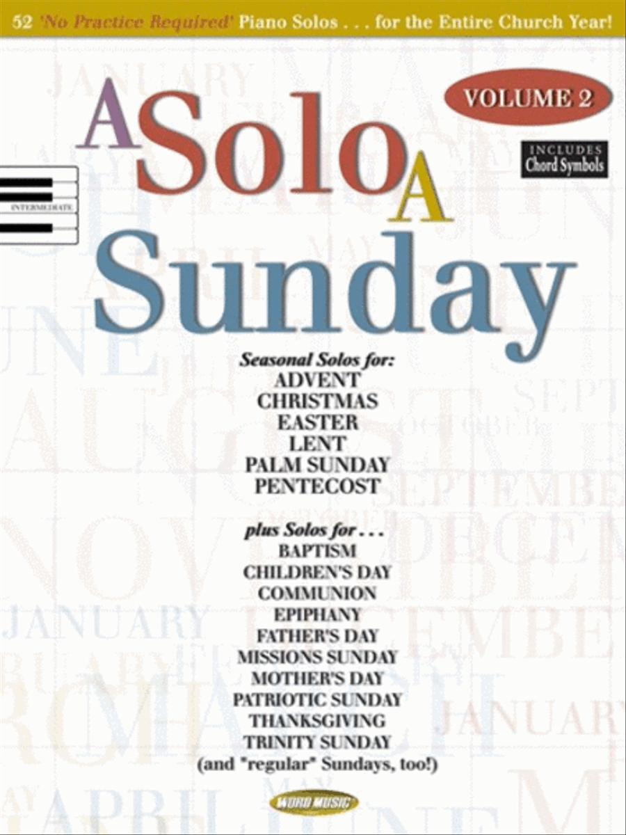 A Solo A Sunday V2 - Piano Folio Piano Solo scores gallery preview page 1